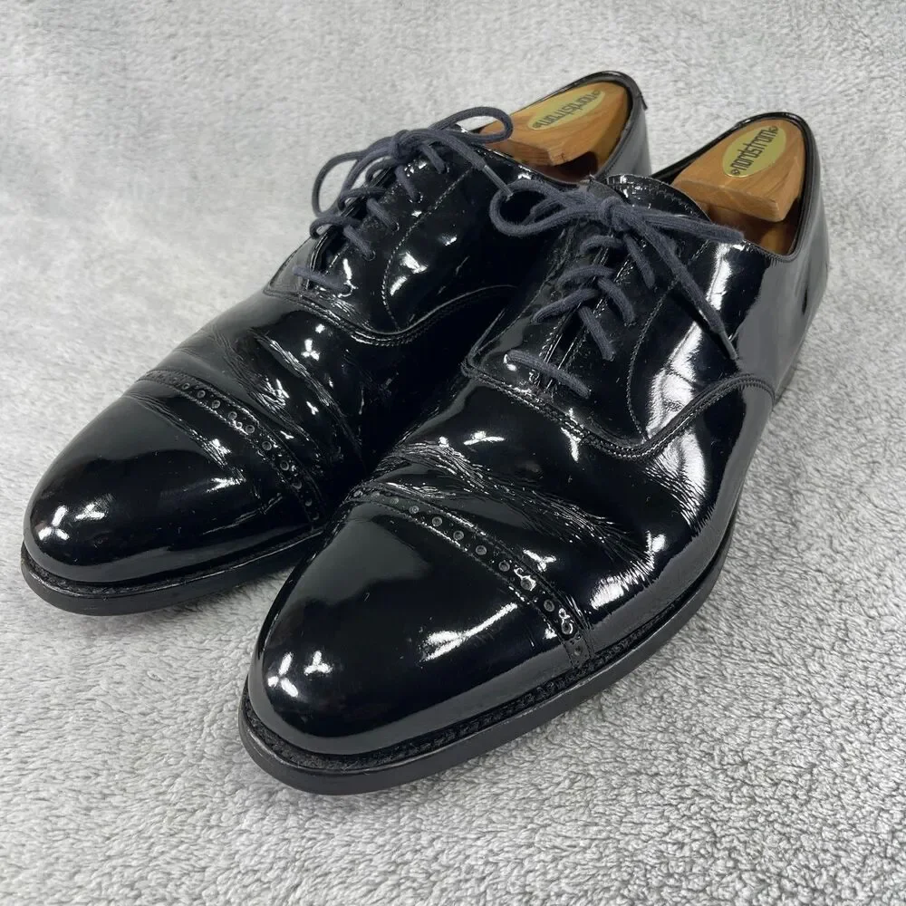 Crockett & Jones Polo Ralph Lauren Tuxedo Dress Shoes Men 9 Black Patent Leather
